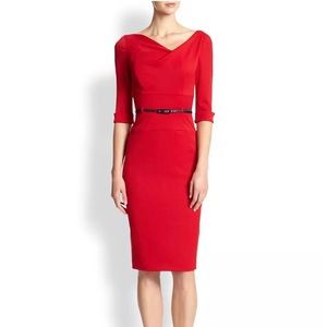 NWT never worn Black Halo Jackie O 3/4 sleeve dress in red size 4. SO chic!